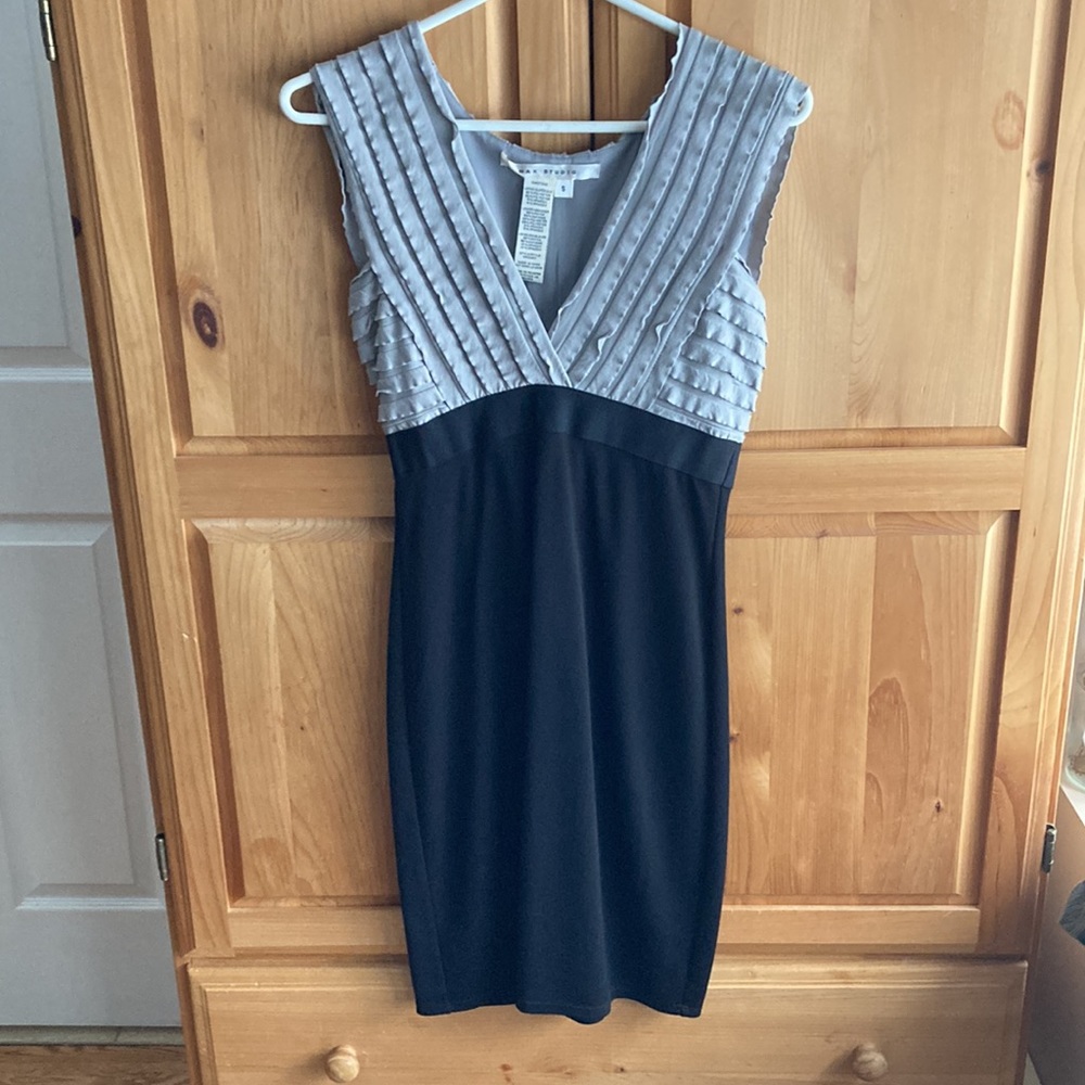 Ruffle Top Body Con Pencil Skirt Dress
